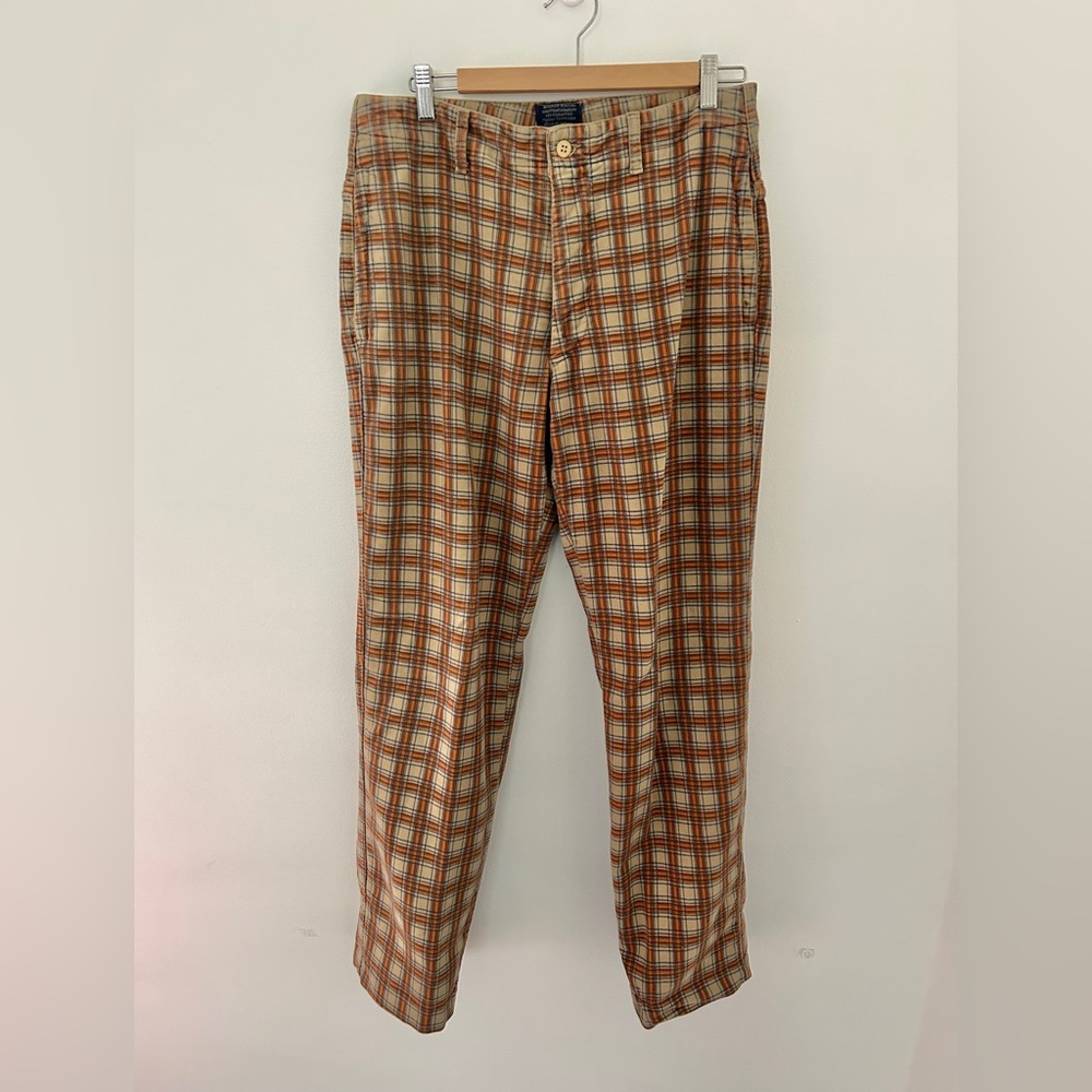 MASON'S Italian Technology Plaid Trousers Men's 31x30 Corduroy‎ Fall Autumn